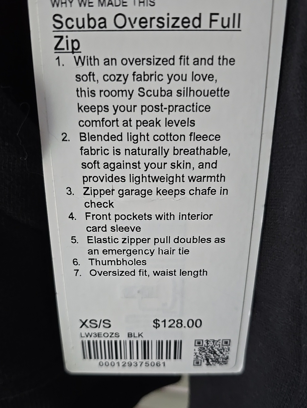 lululemon  Scuba Oversized Full Zip. Size XS - Picture 4 of 7